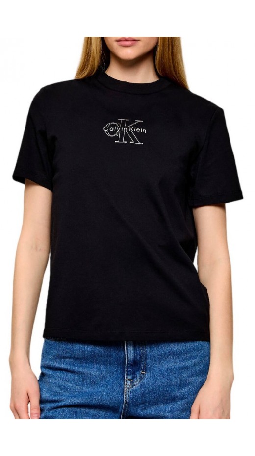 CALVIN KLEIN JEANS CLASSIC FOIL MONOLOGO T-SHIRT ΜΠΛΟΥΖΑ ΓΥΝΑΙΚΕΙΑ BLACK