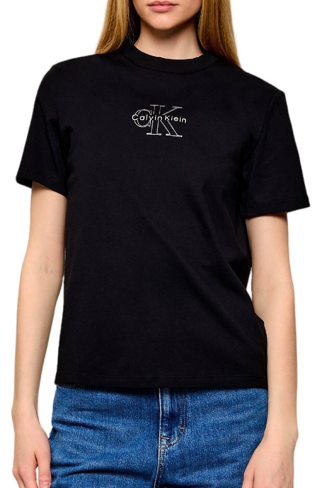 CALVIN KLEIN JEANS CLASSIC FOIL MONOLOGO T-SHIRT ΜΠΛΟΥΖΑ ΓΥΝΑΙΚΕΙΑ BLACK