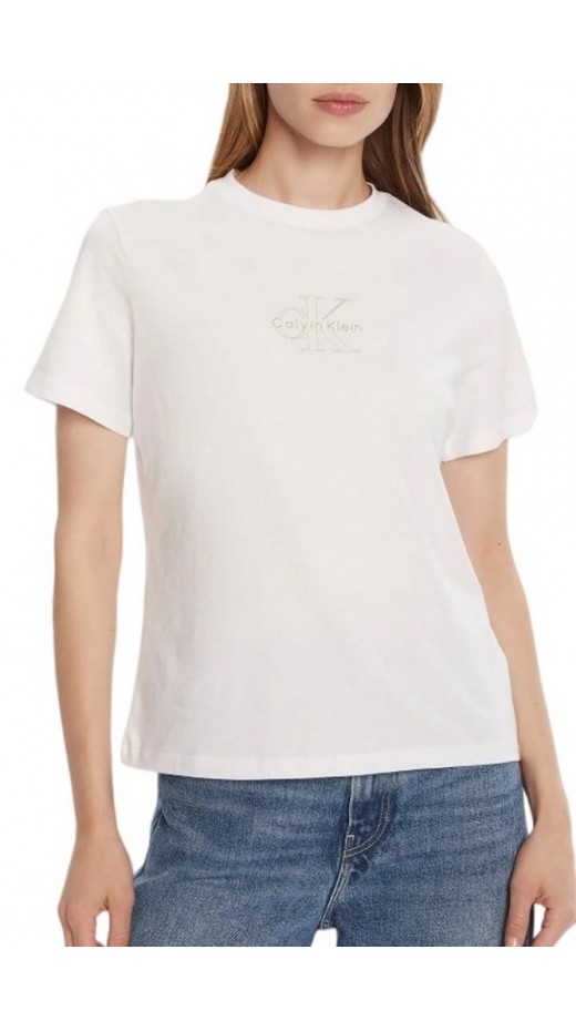 CALVIN KLEIN JEANS CLASSIC FOIL MONOLOGO T-SHIRT ΜΠΛΟΥΖΑ ΓΥΝΑΙΚΕΙΑ BRIGHT WHITE