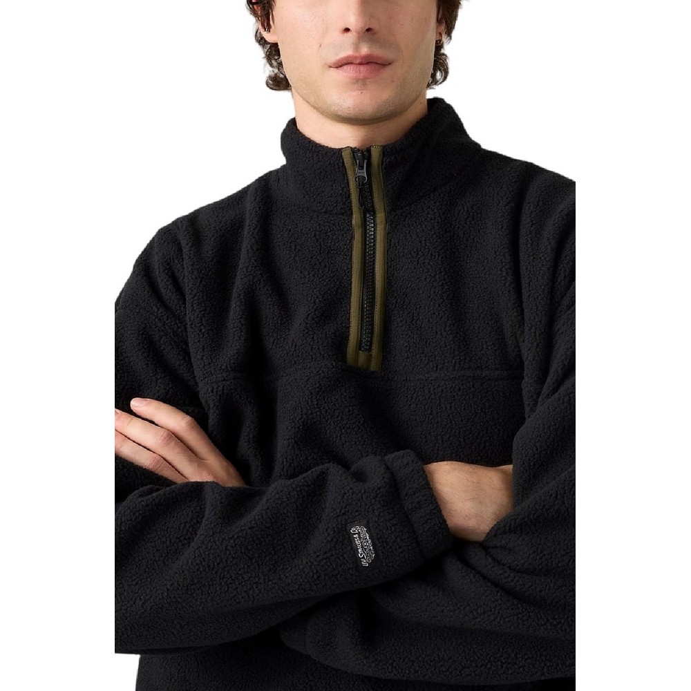 LEVIS REDWOOD HALF ZIP ΜΠΛΟΥΖΑ ΦΛΙΣ ΑΝΔΡΙΚΗ BLACK
