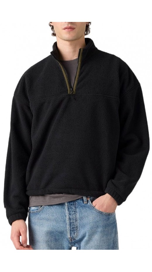 LEVIS REDWOOD HALF ZIP ΜΠΛΟΥΖΑ ΦΛΙΣ ΑΝΔΡΙΚΗ BLACK