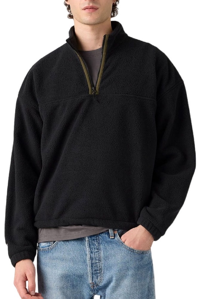LEVIS REDWOOD HALF ZIP ΜΠΛΟΥΖΑ ΦΛΙΣ ΑΝΔΡΙΚΗ BLACK