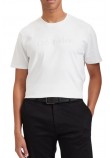 CALVIN KLEIN SLK INTERLOCK EMB STND LOGO  T-SHIRT ΜΠΛΟΥΖΑ ΑΝΔΡΙΚΗ BRIGHT WHITE