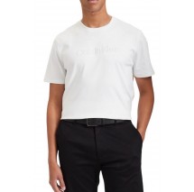 CALVIN KLEIN SLK INTERLOCK EMB STND LOGO  T-SHIRT ΜΠΛΟΥΖΑ ΑΝΔΡΙΚΗ BRIGHT WHITE