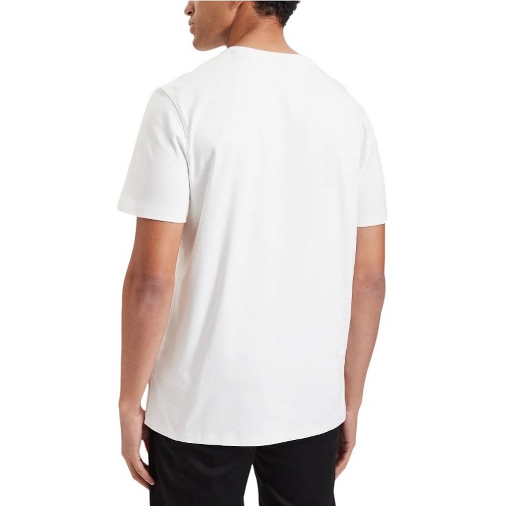 CALVIN KLEIN SLK INTERLOCK EMB STND LOGO  T-SHIRT ΜΠΛΟΥΖΑ ΑΝΔΡΙΚΗ BRIGHT WHITE