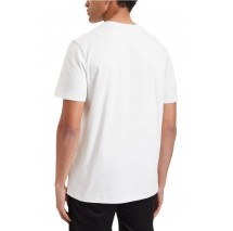 CALVIN KLEIN SLK INTERLOCK EMB STND LOGO  T-SHIRT ΜΠΛΟΥΖΑ ΑΝΔΡΙΚΗ BRIGHT WHITE