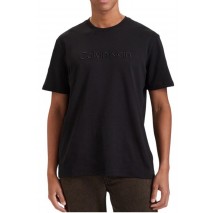 CALVIN KLEIN SLK INTERLOCK EMB STND LOGO  T-SHIRT ΜΠΛΟΥΖΑ ΑΝΔΡΙΚΗ BLACK