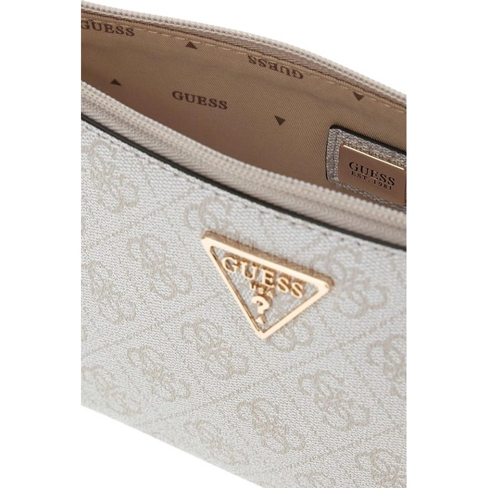 GUESS LAUREL II SLG WRISTLET POUCH ΤΣΑΝΤΑ ΓΥΝΑΙΚΕΙΑ OFF WHITE