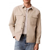 CALVIN KLEIN JEANS UTILITY CHINO RELAXED OVERSHIRT ΠΟΥΚΑΜΙΣΟ ΑΝΔΡΙΚΟ BEIGE
