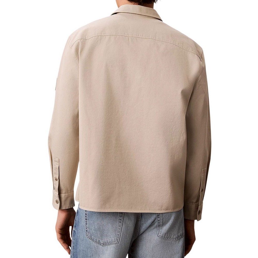 CALVIN KLEIN JEANS UTILITY CHINO RELAXED OVERSHIRT ΠΟΥΚΑΜΙΣΟ ΑΝΔΡΙΚΟ BEIGE