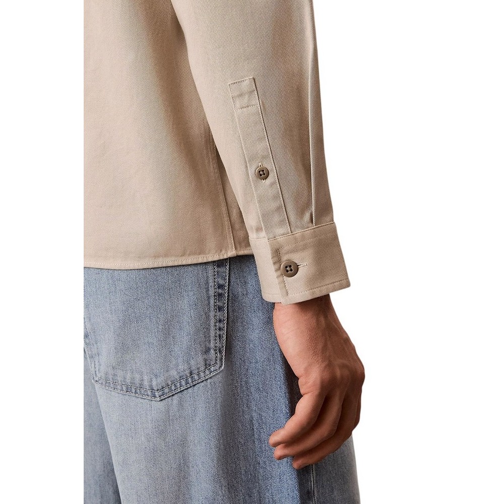 CALVIN KLEIN JEANS UTILITY CHINO RELAXED OVERSHIRT ΠΟΥΚΑΜΙΣΟ ΑΝΔΡΙΚΟ BEIGE