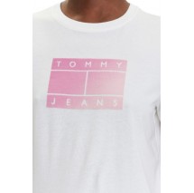 TOMMY JEANS REG GRADIENT FLAGT-SHIRT ΜΠΛΟΥΖΑ ΓΥΝΑΙΚΕΙΑ OFF WHITE