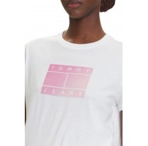 TOMMY JEANS REG GRADIENT FLAGT-SHIRT ΜΠΛΟΥΖΑ ΓΥΝΑΙΚΕΙΑ OFF WHITE