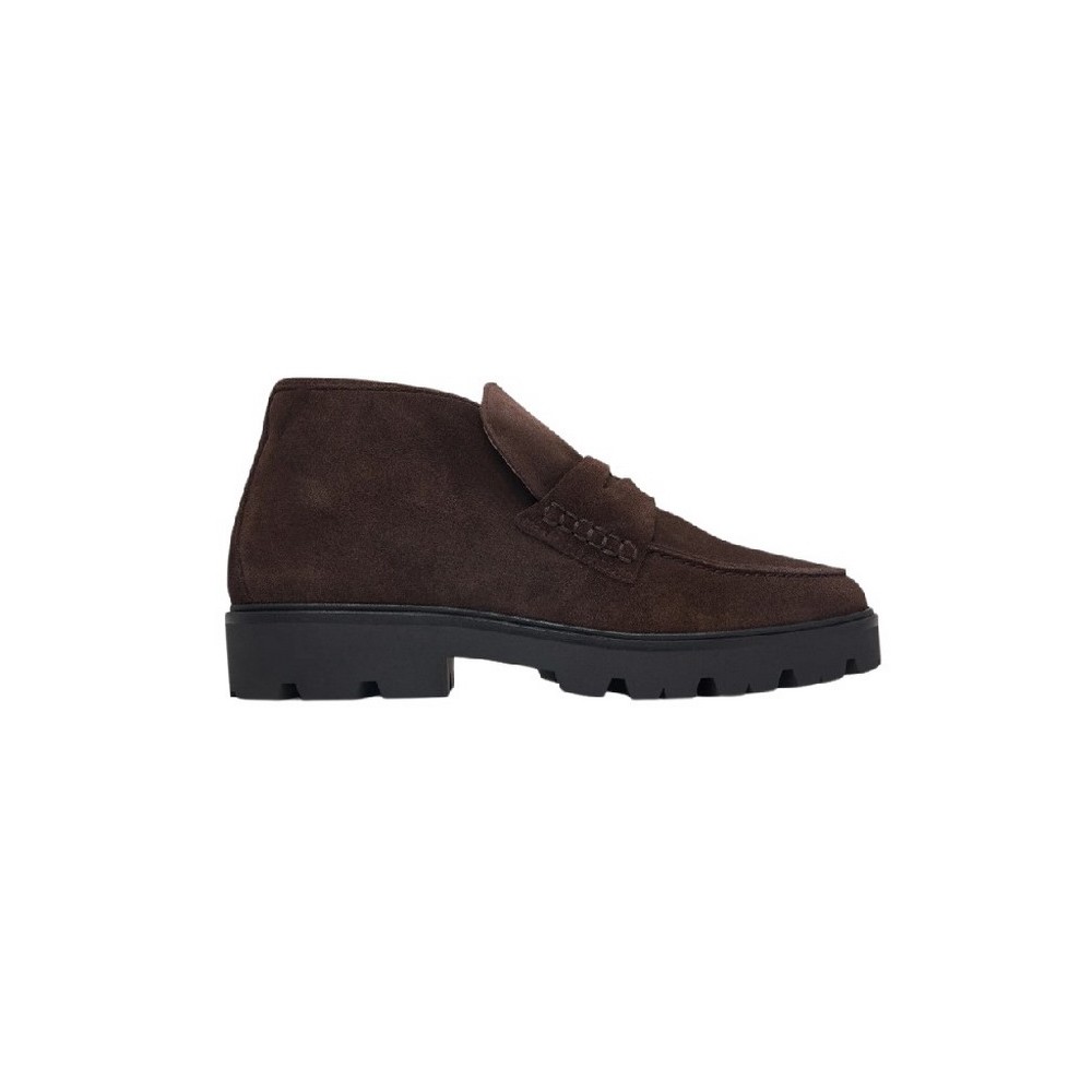 TOMMY HILFIGER ENAMEL CHARM LOAFER BOOT ΠΑΠΟΥΤΣΙ ΓΥΝΑΙΚΕΙΟ BROWN