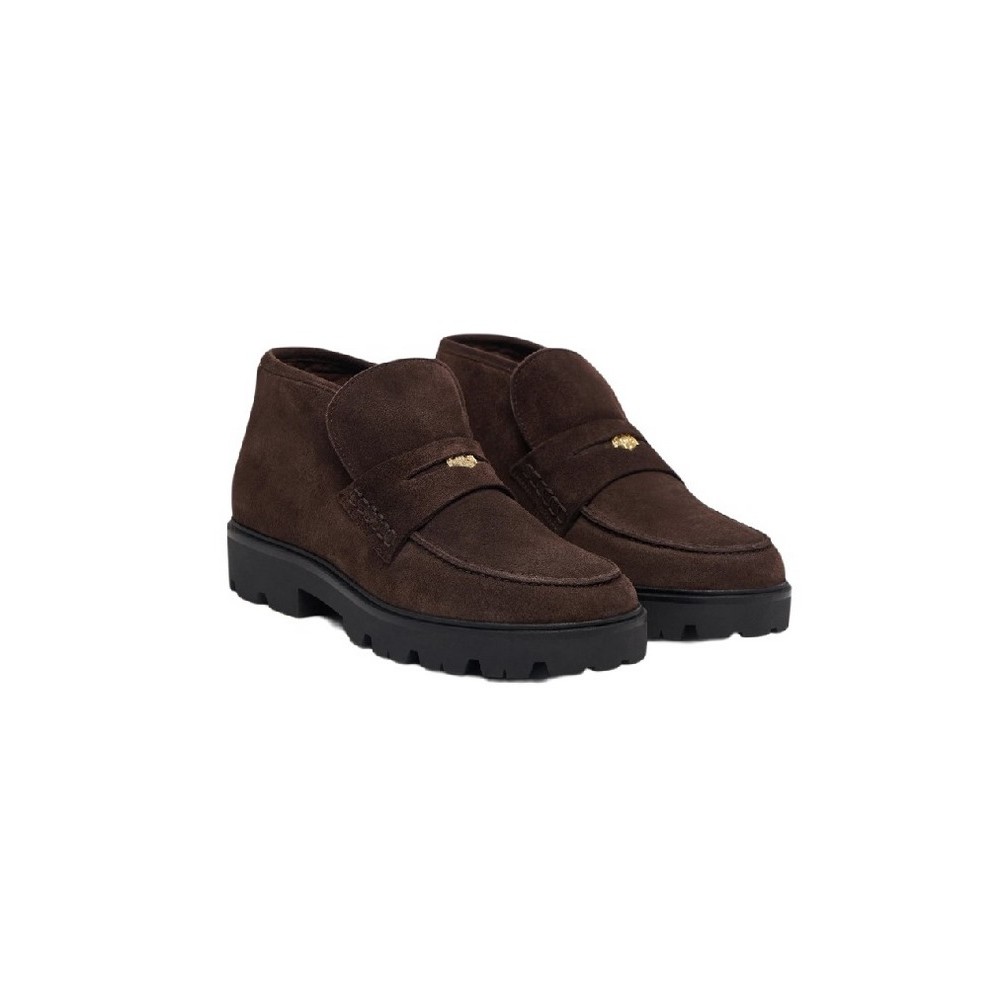 TOMMY HILFIGER ENAMEL CHARM LOAFER BOOT ΠΑΠΟΥΤΣΙ ΓΥΝΑΙΚΕΙΟ BROWN