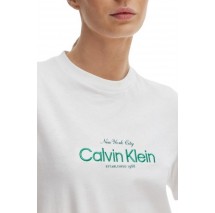 CALVIN KLEIN JEANS CLASSIC CK NYC LOGO T-SHIRT ΜΠΛΟΥΖΑ ΓΥΝΑΙΚΕΙΑ BRIGHT WHITE