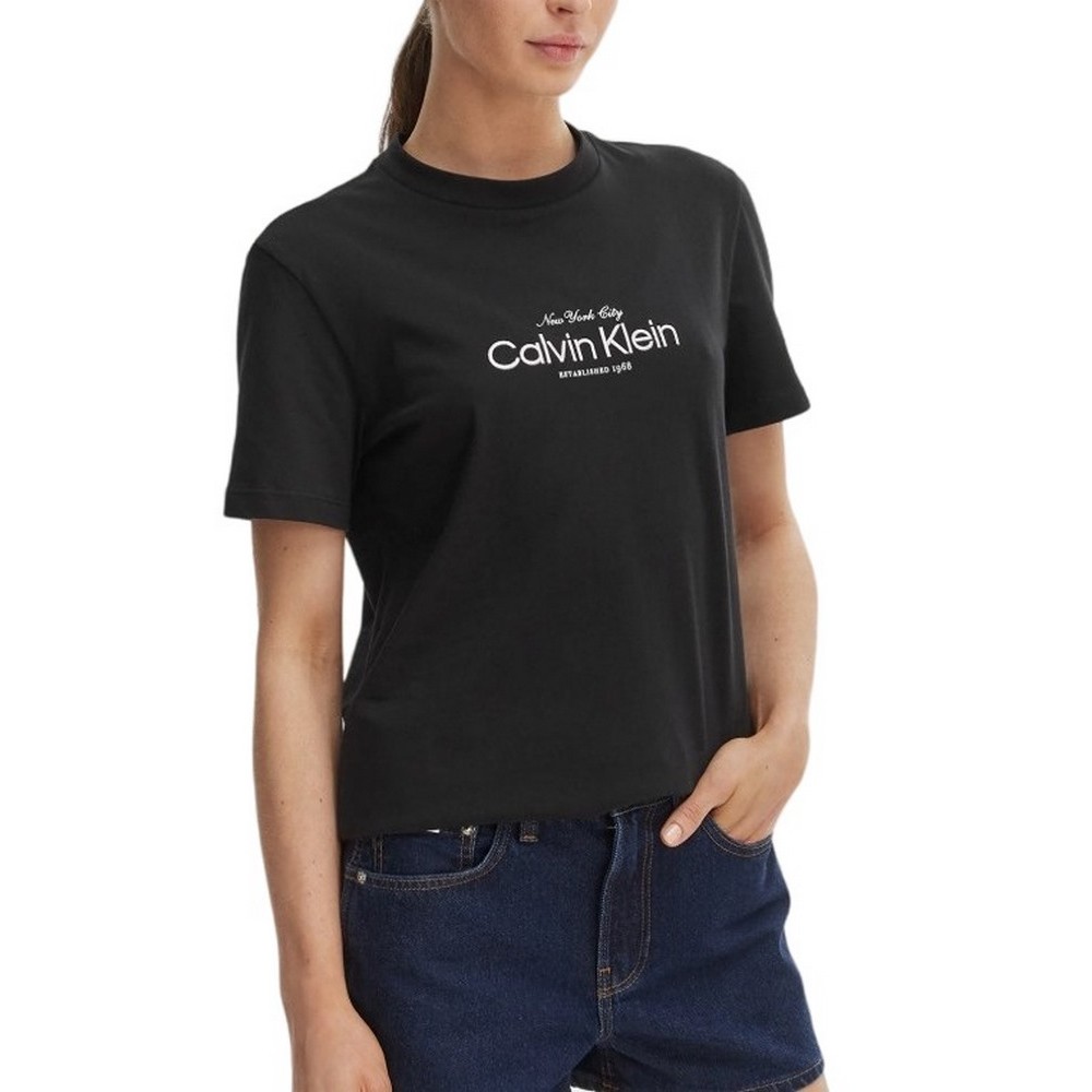 CALVIN KLEIN JEANS CLASSIC CK NYC LOGO T-SHIRT ΜΠΛΟΥΖΑ ΓΥΝΑΙΚΕΙΑ BLACK