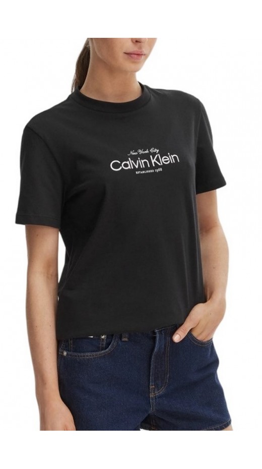 CALVIN KLEIN JEANS CLASSIC CK NYC LOGO T-SHIRT ΜΠΛΟΥΖΑ ΓΥΝΑΙΚΕΙΑ BLACK