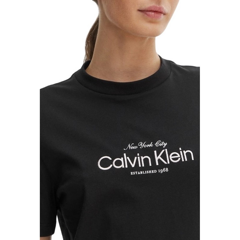 CALVIN KLEIN JEANS CLASSIC CK NYC LOGO T-SHIRT ΜΠΛΟΥΖΑ ΓΥΝΑΙΚΕΙΑ BLACK