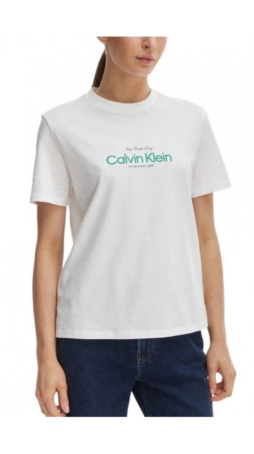 CALVIN KLEIN JEANS CLASSIC CK NYC LOGO T-SHIRT ΜΠΛΟΥΖΑ ΓΥΝΑΙΚΕΙΑ BRIGHT WHITE
