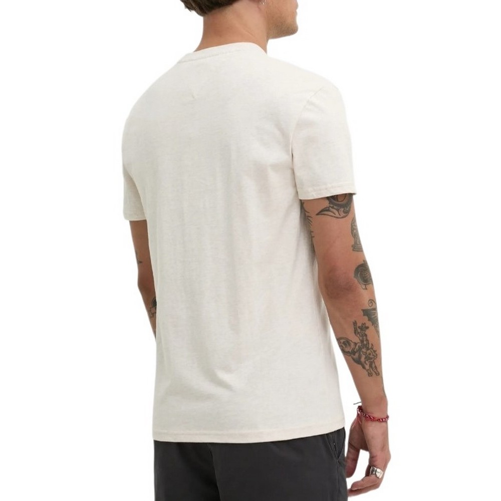TOMMY JEANS REG LINEAR LOGO TEE EXT T-SHIRT ΜΠΛΟΥΖΑ ΑΝΔΡΙΚΗ WHITE