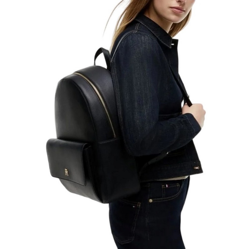 TOMMY HILFIGER ICON BACKPACK ΤΣΑΝΤΑ ΓΥΝΑΙΚΕΙΑ BLACK