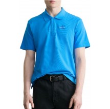 CALVIN KLEIN JEANS EASY MONOLOGO CASUAL PIQUE T-SHIRT ΜΠΛΟΥΖΑ ΑΝΔΡΙΚΗ BLUE