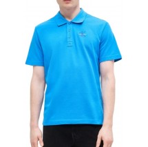 CALVIN KLEIN JEANS EASY MONOLOGO CASUAL PIQUE T-SHIRT ΜΠΛΟΥΖΑ ΑΝΔΡΙΚΗ BLUE