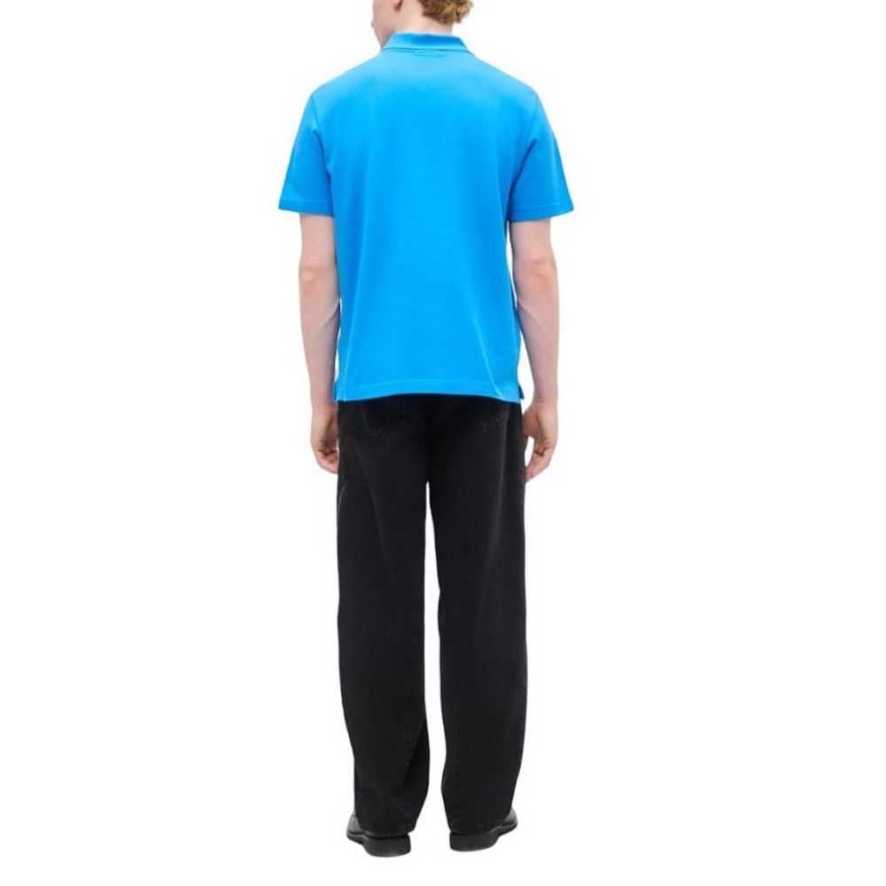 CALVIN KLEIN JEANS EASY MONOLOGO CASUAL PIQUE T-SHIRT ΜΠΛΟΥΖΑ ΑΝΔΡΙΚΗ BLUE