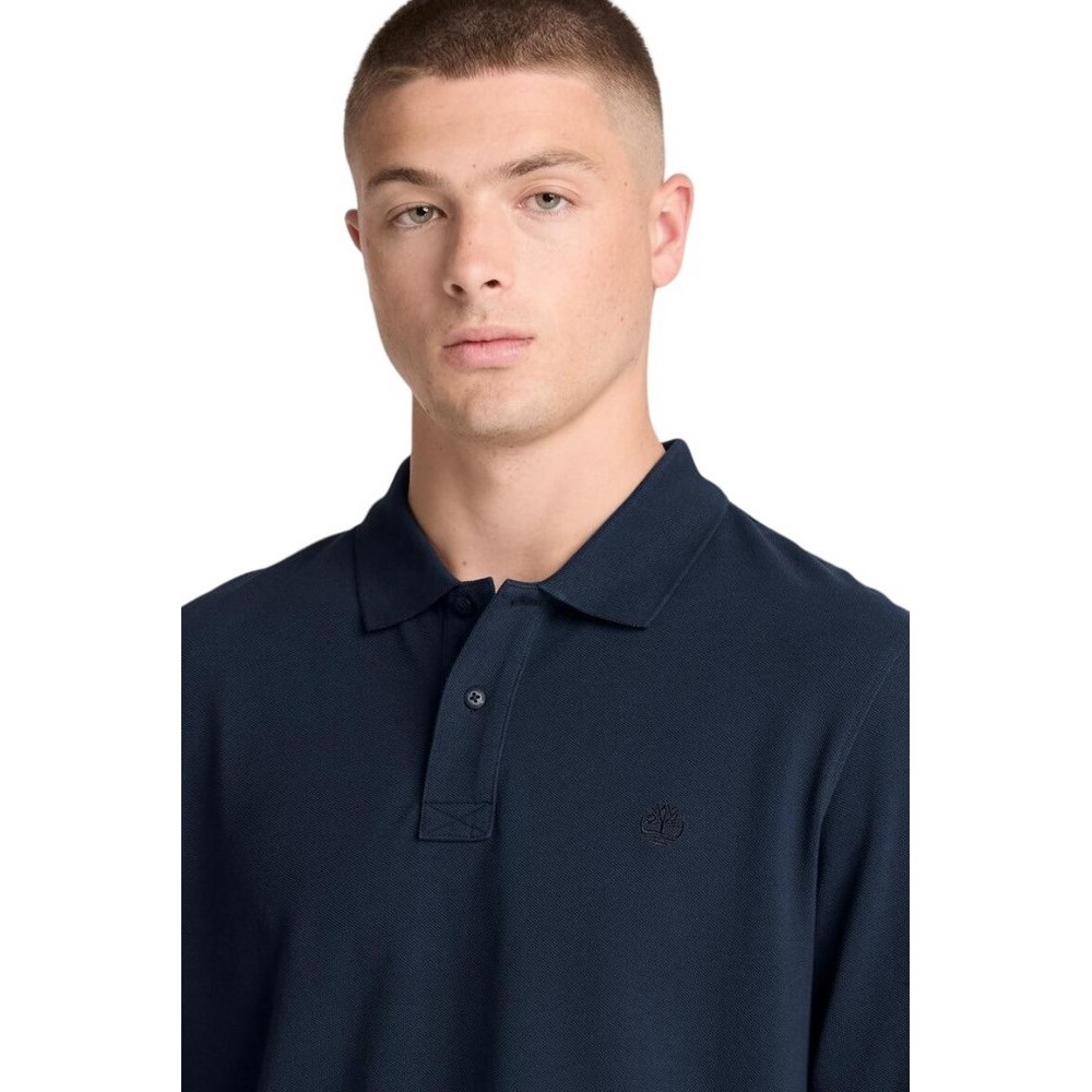 TIMBERLAND PIQUE POLO ΜΠΛΟΥΖΑ ΜΑΚΡΥΜΑΝΙΚΗ ΑΝΔΡΙΚΗ NAVY