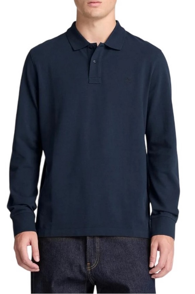 TIMBERLAND PIQUE POLO ΜΠΛΟΥΖΑ ΜΑΚΡΥΜΑΝΙΚΗ ΑΝΔΡΙΚΗ NAVY