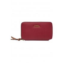 TOMMY HILFIGER LEATHER MED ZA WALLET ΠΟΡΤΟΦΟΛΙ ΓΥΝΑΙΚΕΙΟ RED