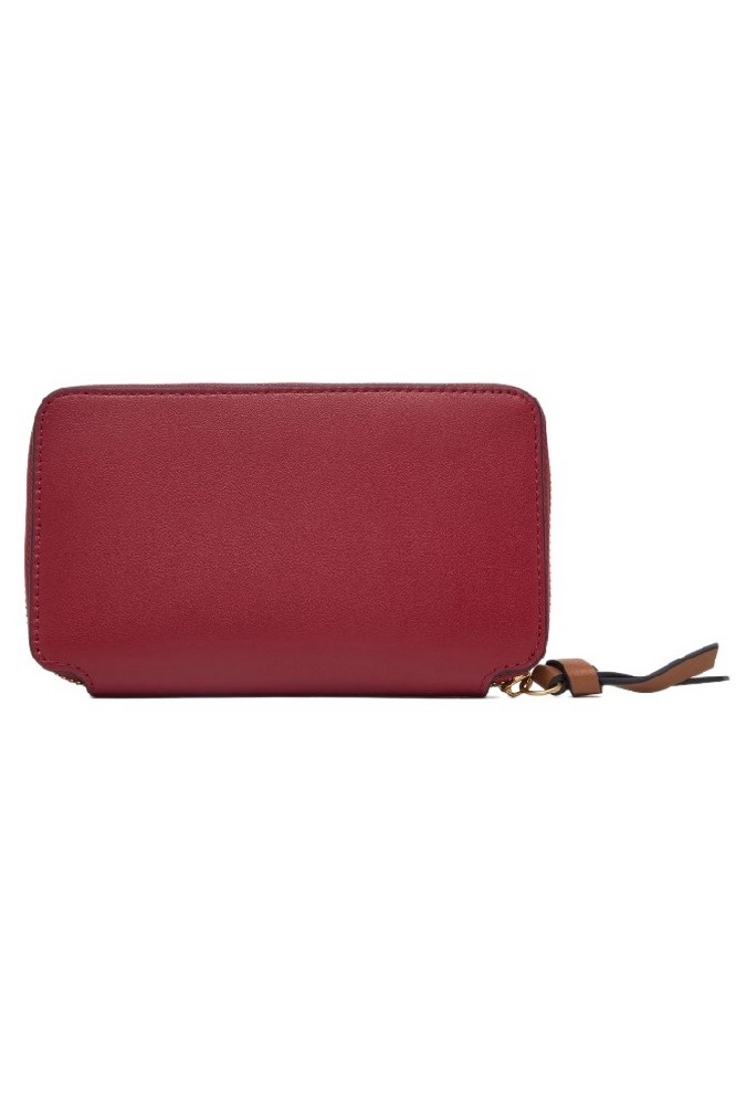 TOMMY HILFIGER LEATHER MED ZA WALLET ΠΟΡΤΟΦΟΛΙ ΓΥΝΑΙΚΕΙΟ RED