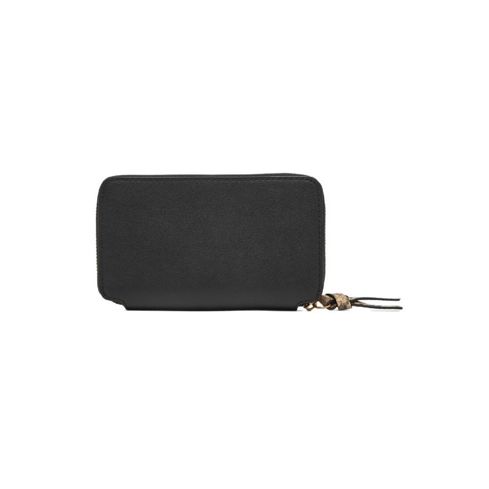 TOMMY HILFIGER LEATHER MED ZA WALLET ΠΟΡΤΟΦΟΛΙ ΓΥΝΑΙΚΕΙΟ BLACK