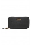 TOMMY HILFIGER LEATHER MED ZA WALLET ΠΟΡΤΟΦΟΛΙ ΓΥΝΑΙΚΕΙΟ BLACK