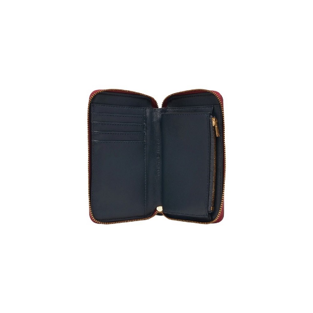 TOMMY HILFIGER LEATHER MED ZA WALLET ΠΟΡΤΟΦΟΛΙ ΓΥΝΑΙΚΕΙΟ RED