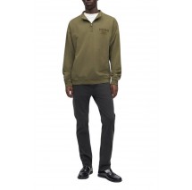 HUGO BOSS NEVEZIP JERSEY SWEATSHIRT ΜΠΛΟΥΖΑ ΦΟΥΤΕΡ ΑΝΔΡΙΚΗ OLIVE