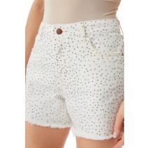 GUESS RELAXED MIDI SHORT ΣΟΡΤΣ ΓΥΝΑΙΚΕΙΟ OFF WHITE