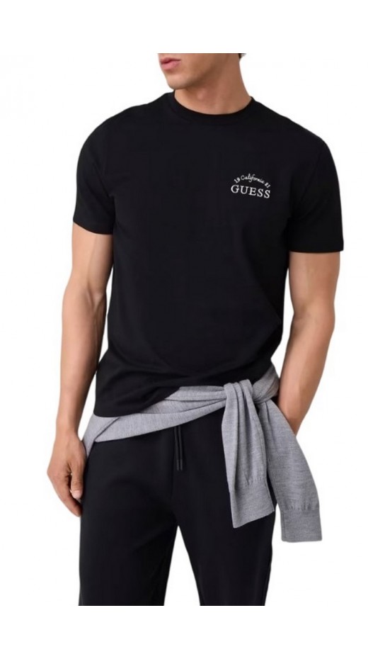 GUESS STAN CN T-SHIRT ΜΠΛΟΥΖΑ ΑΝΔΡΙΚΗ BLACK