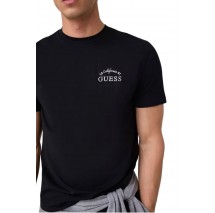 GUESS STAN CN T-SHIRT ΜΠΛΟΥΖΑ ΑΝΔΡΙΚΗ BLACK