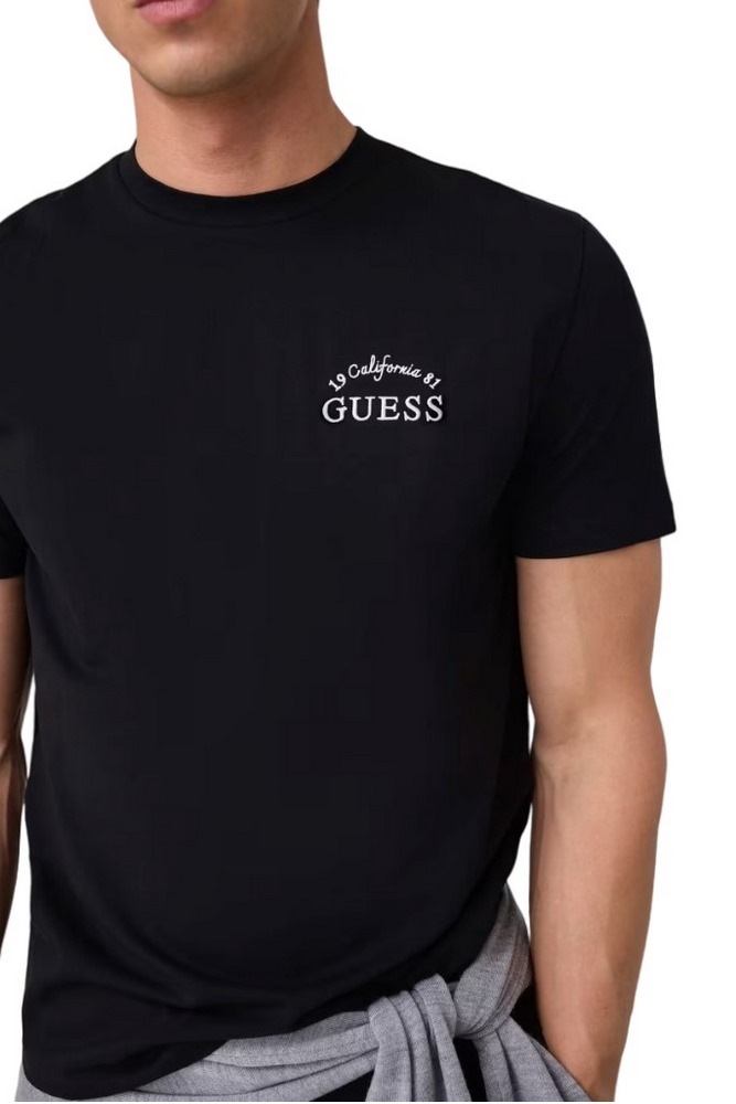 GUESS STAN CN T-SHIRT ΜΠΛΟΥΖΑ ΑΝΔΡΙΚΗ BLACK