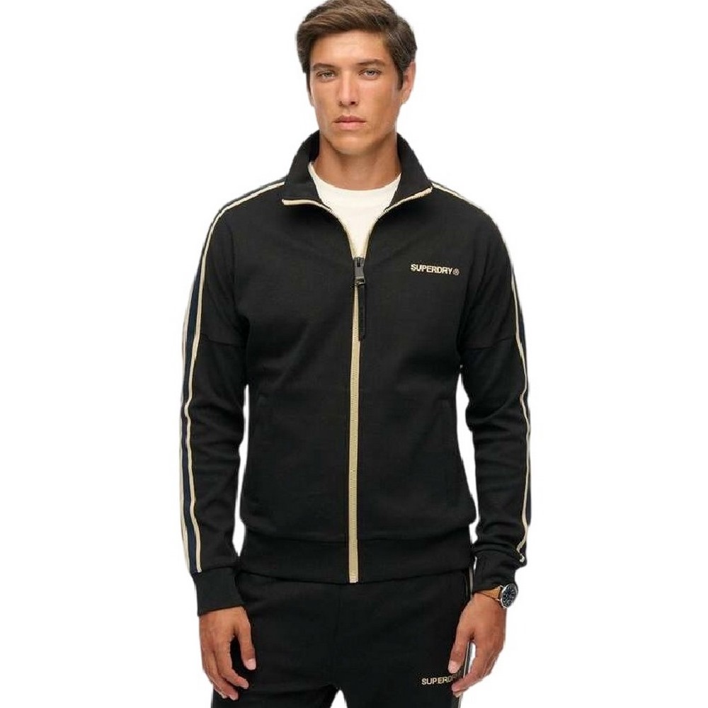 SUPERDRY D2 OVIN TECH CULT LOOSE TRACK TOP ΖΑΚΕΤΑ ΦΟΥΤΕΡ ΑΝΔΡΙΚΗ BLACK