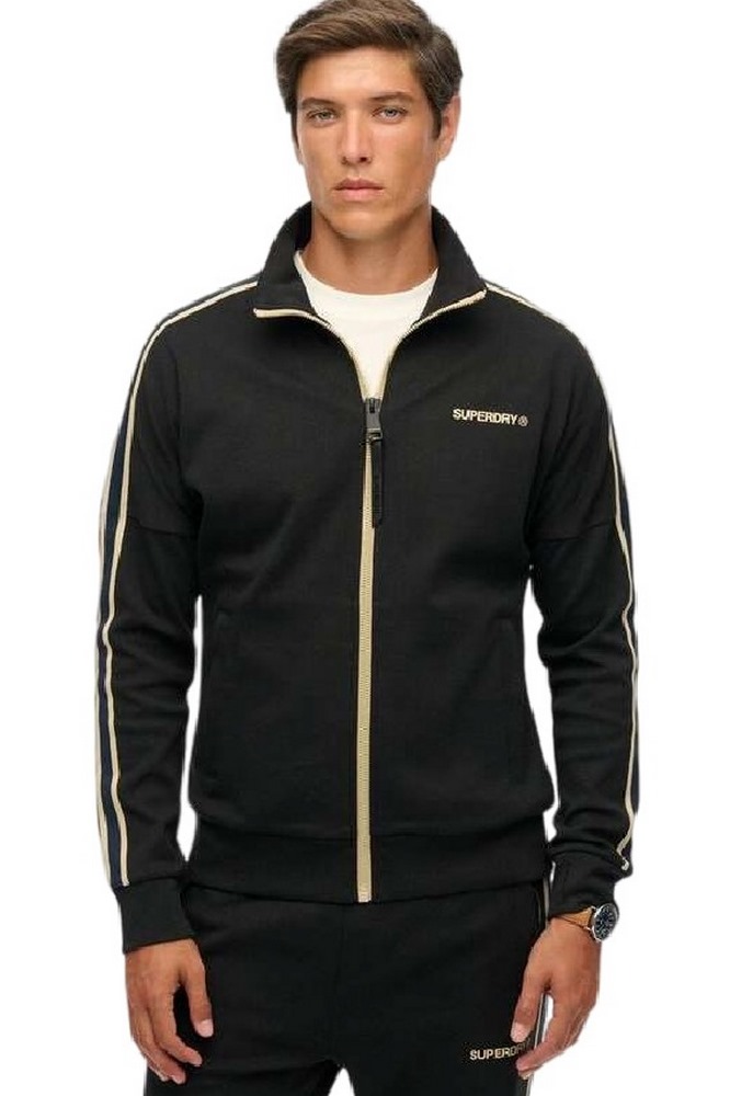 SUPERDRY D2 OVIN TECH CULT LOOSE TRACK TOP ΖΑΚΕΤΑ ΦΟΥΤΕΡ ΑΝΔΡΙΚΗ BLACK