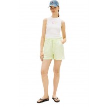 TOMMY JEANS ESSENTIAL LINEN SHORTS ΒΕΡΜΟΥΔΑ ΓΥΝΑΙΚΕΙΑ LIME