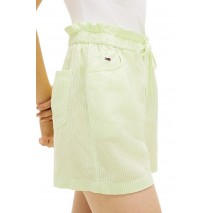 TOMMY JEANS ESSENTIAL LINEN SHORTS ΒΕΡΜΟΥΔΑ ΓΥΝΑΙΚΕΙΑ LIME