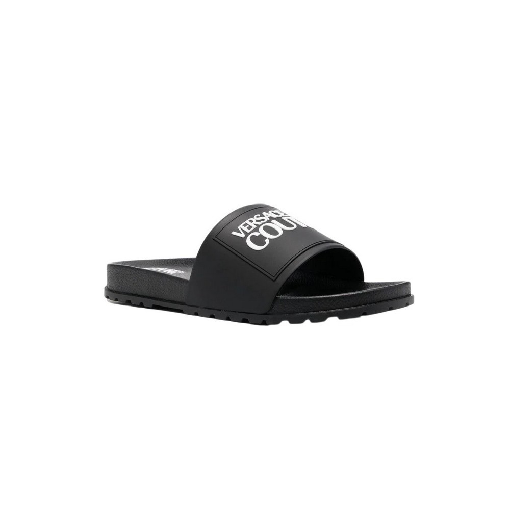 VERSACE JEANS COUTURE FONDO SLIDE DIS. SQ2 GUMMY MOULD ΠΑΝΤΟΦΛΑ ΑΝΔΡΙΚΗ BLACK