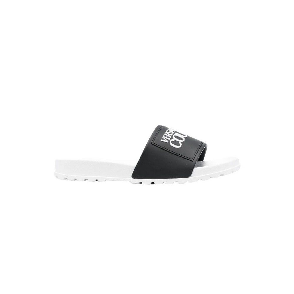 VERSACE JEANS COUTURE FONDO SLIDE DIS. SQ2 GUMMY MOULD ΠΑΝΤΟΦΛΑ ΑΝΔΡΙΚΗ BLACK/WHITE