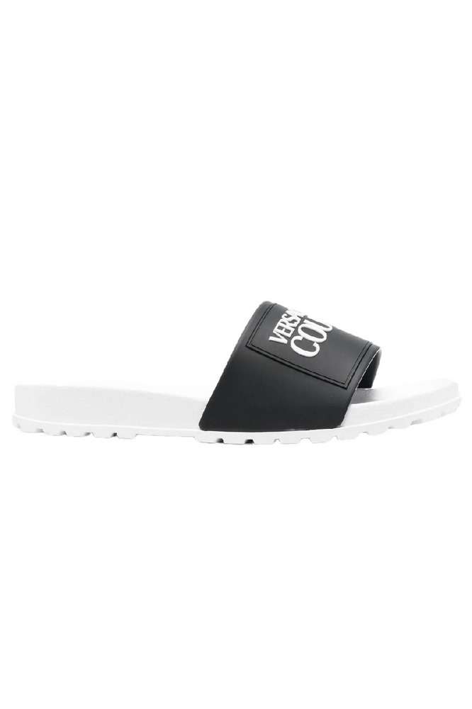 VERSACE JEANS COUTURE FONDO SLIDE DIS. SQ2 GUMMY MOULD ΠΑΝΤΟΦΛΑ ΑΝΔΡΙΚΗ BLACK/WHITE