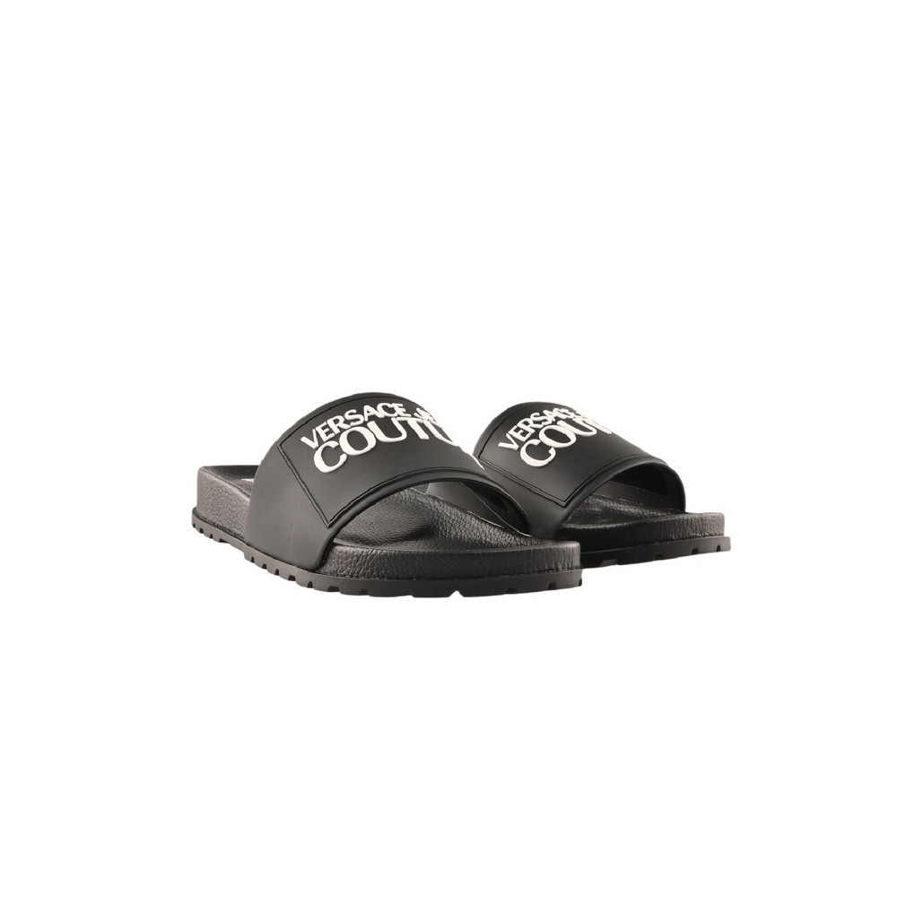 VERSACE JEANS COUTURE FONDO SLIDE DIS. SQ2 GUMMY MOULD ΠΑΝΤΟΦΛΑ ΑΝΔΡΙΚΗ BLACK