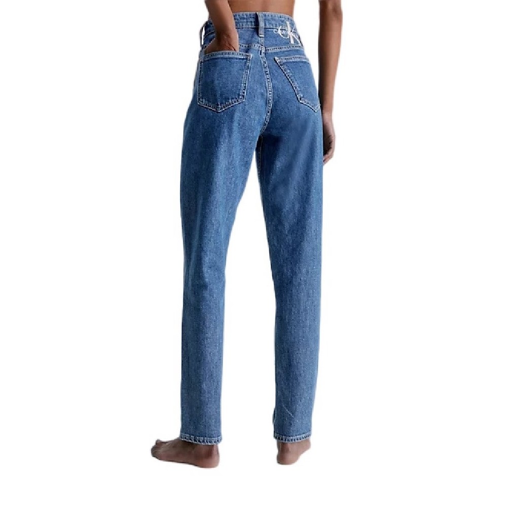 CALVIN KLEIN JEANS MOM JEANS ΠΑΝΤΕΛΟΝΙ ΓΥΝΑΙΚΕΙΟ BLUΕ DENIM